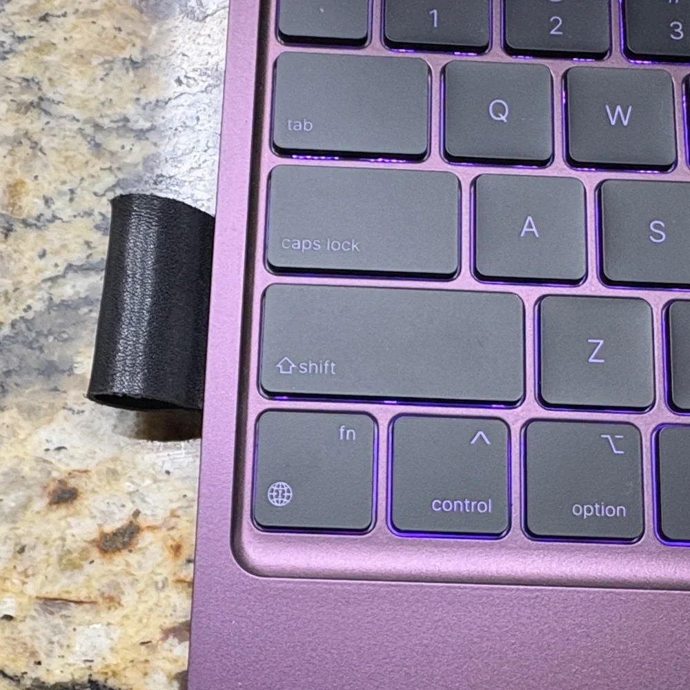 Type Z Metallic Purple Bluetooth Keyboard Case with Trackpad